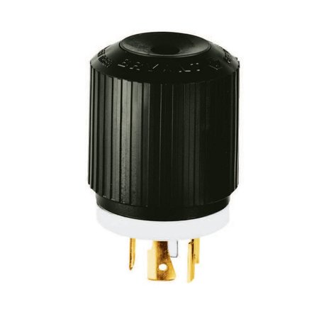 BRYANT Locking Device, Male Plug, 20A 3- Phase Wye 120/208V AC, 4-Pole 4-Wire Non-Grounding, L18-20P 71820NP